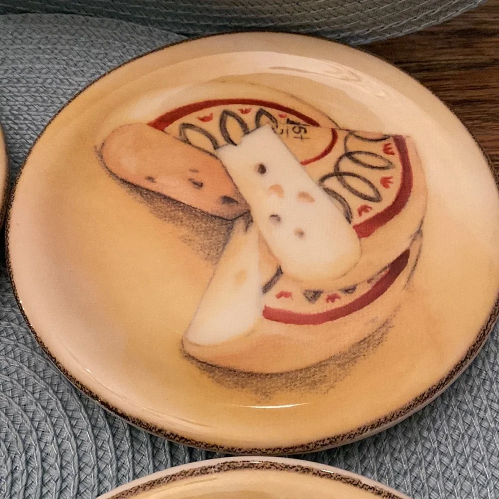 Fromage by Williams Sonoma, 4 Appetizer Plates
